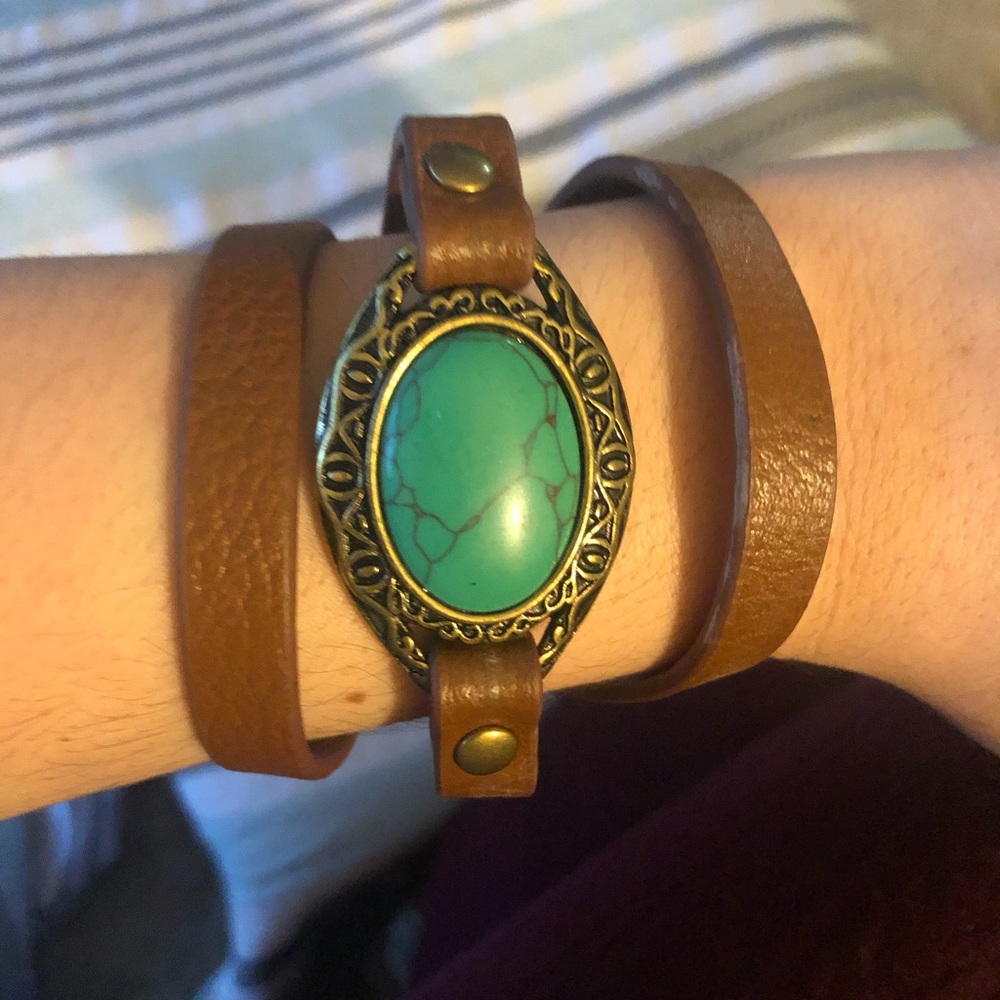 Premier Designs leather wrap bracelet